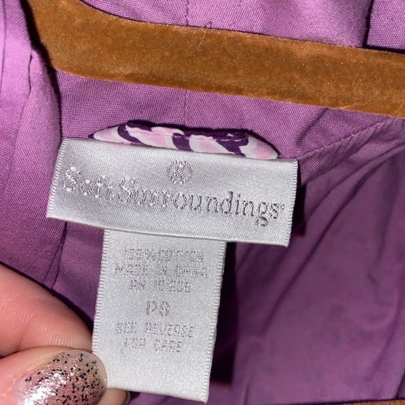 Soft Surroundings Purple Patchwork Robe - Picture 13 of 13